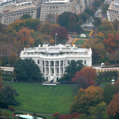 Aerial photo of White House