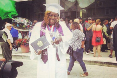 Yunek Moore at her college graduation