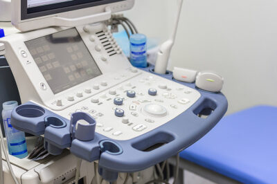 Close-up of ultrasound machine