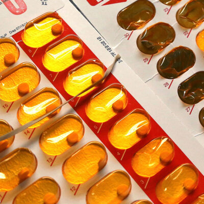 Packets of buprenorphine, a drug which controls heroin and opioid cravings.