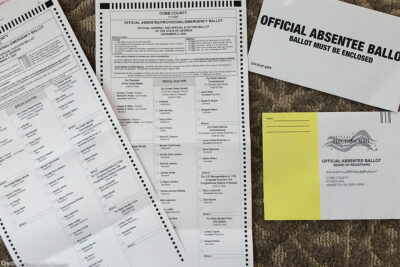 An absentee ballot.