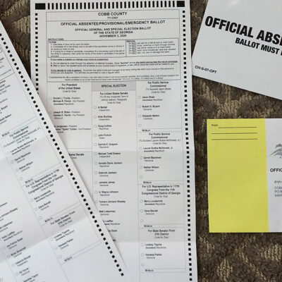 An absentee ballot.