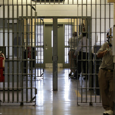 The interior hall of a prison.