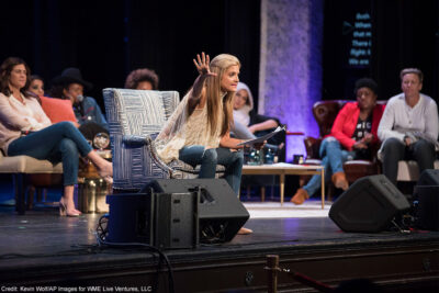 Glennon Doyle speaks to the audience during Together Live.