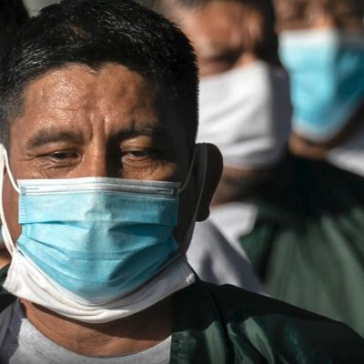 Still image of a detained man from the video