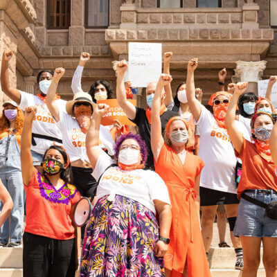 Women protesting abortion laws in Texas.