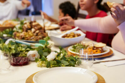 Family having a Thanksgiving feast