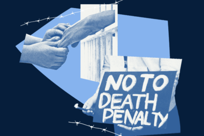 A graphic that includes several images pertaining to incarceration.