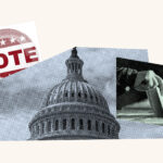 Collage of images related to Voting Rights