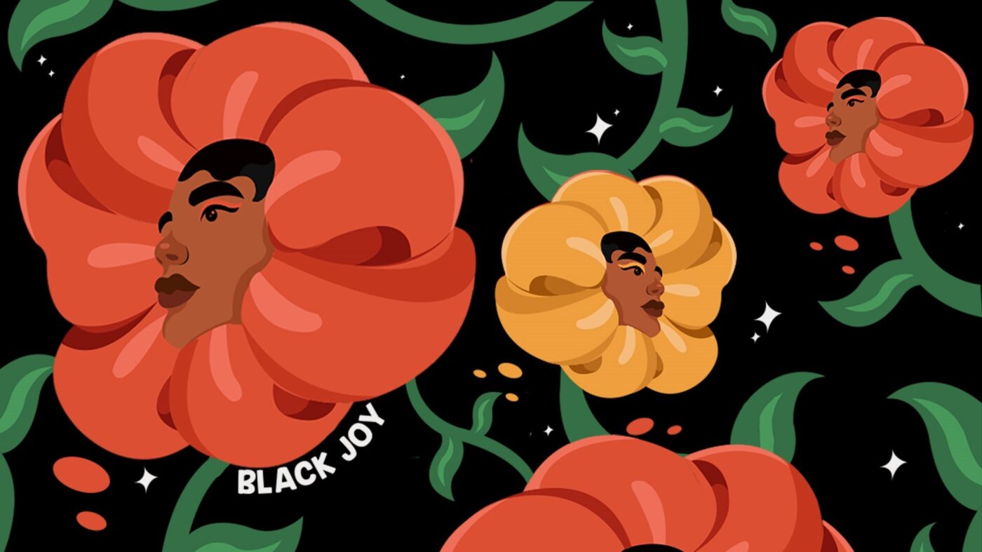 A colorful illustration interpreting Black joy.