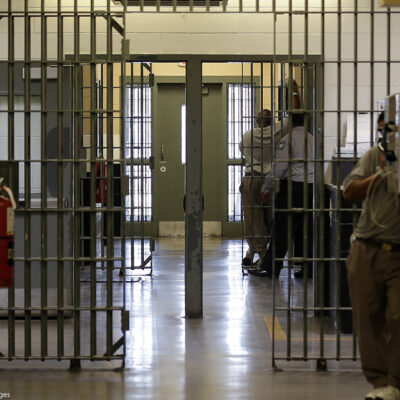 A photo inside a correctional center.