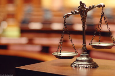 A scale as a symbol of law and justice.