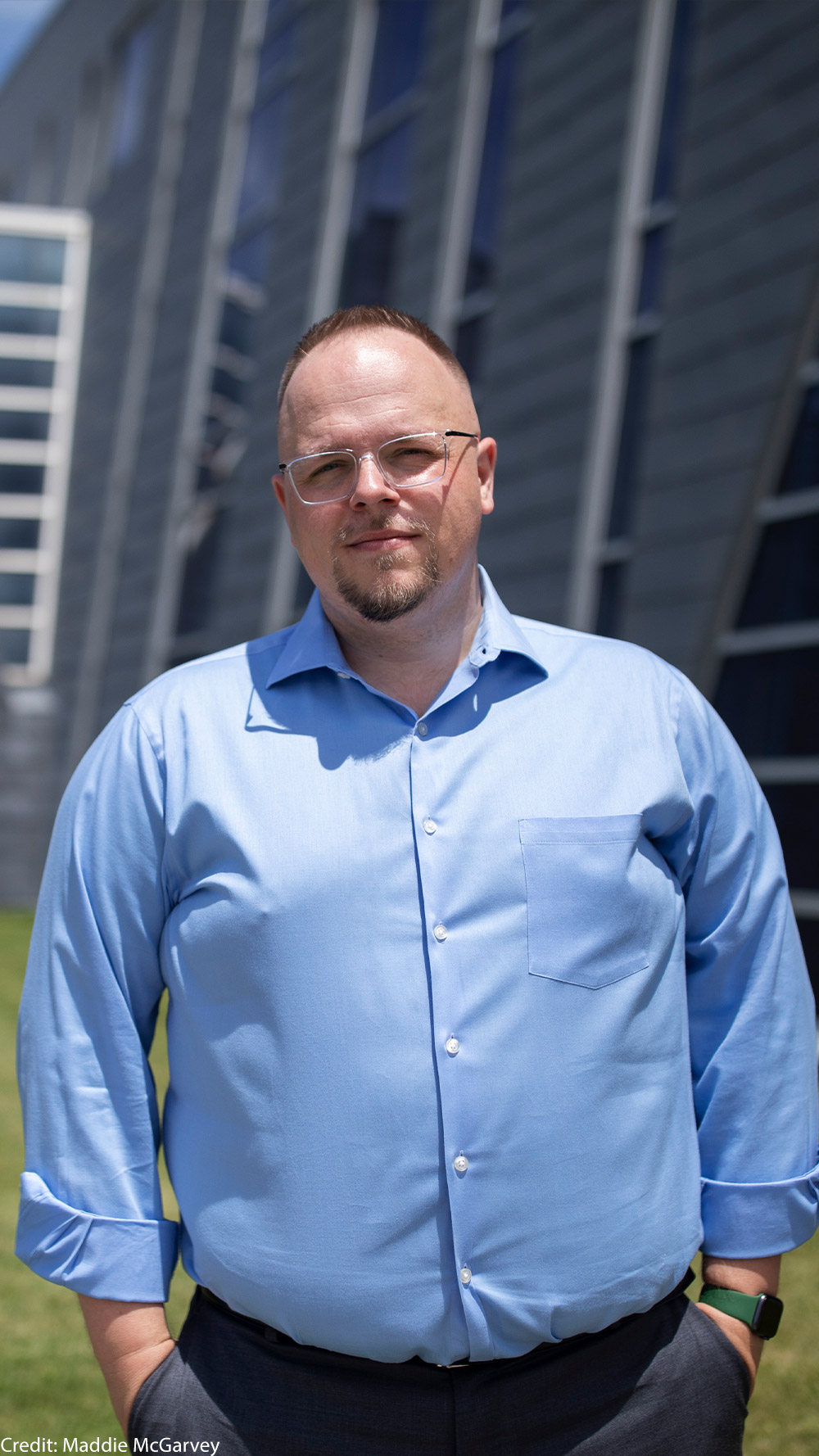 Jared McGarvey standing in the sun