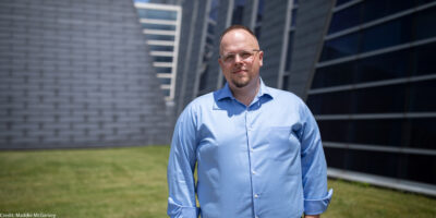 Jared McGarvey standing in the sun