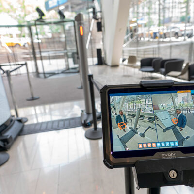 The Evolv Express weapons detection system.