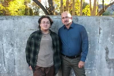 Donnie Ray Saxton with son Parker.