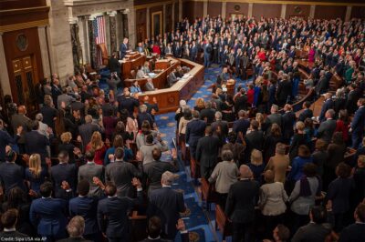 New members of Congress being sworn in at the US Capitol on Saturday, January 07, 2023.