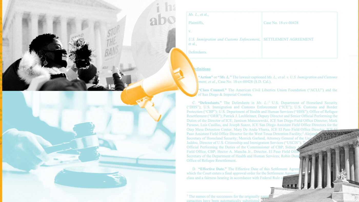 An image with various civil liberties-related graphics.