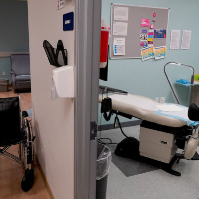 Inside an abortion clinic.