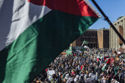 Students gather at the University of Washington's Red Square to show solidarity in response to recent Hamas attacks and the ongoing Middle East tensions. Hundreds of people who support Palestine gathered at the Red Square of the University of Washington on Thursday afternoon. They passionately cheered for a speaker, clapped and played drums together in a show of unity during a protest called "day of resistance protest for Palestine." Jewish students on campus also shared their concerns and fears amidst this display of support.