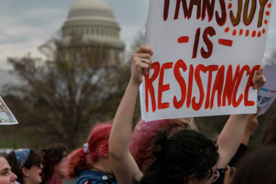 Queer & transgender youth march from Union Station to U.S. Capitol grounds in Washington, D.C. on March 31, 2023, calling for autonomy following recent legislation and threats of violence directed towards transgender people.