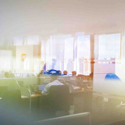 hazy interior of office