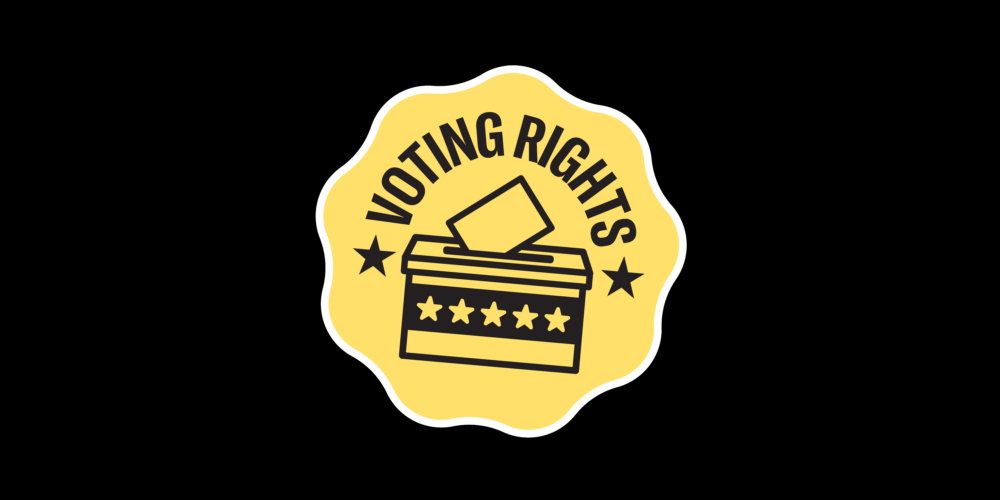 A graphic that says "Voting Rights."