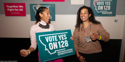 Montanan volunteers for reproductive rights.