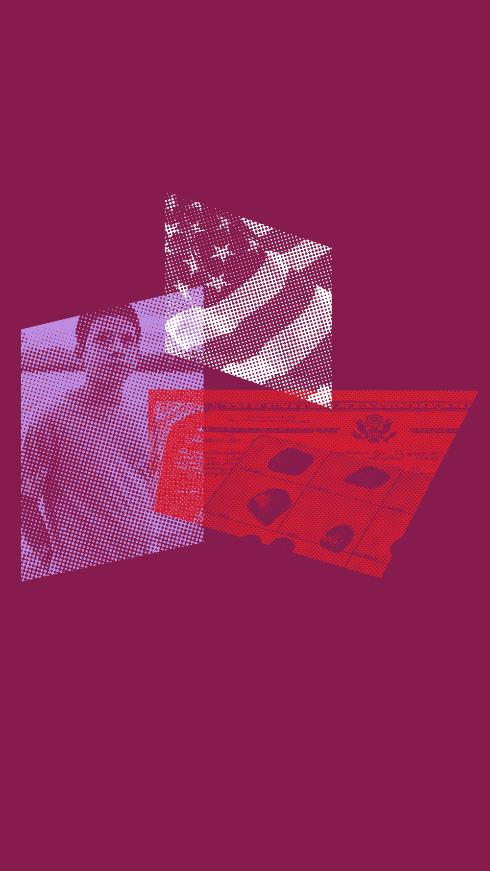 A collage of images pertaining to birthright citizenship.