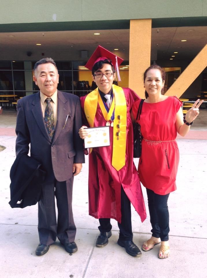 A photo of Daishi Miguel-Tanaka and his family.