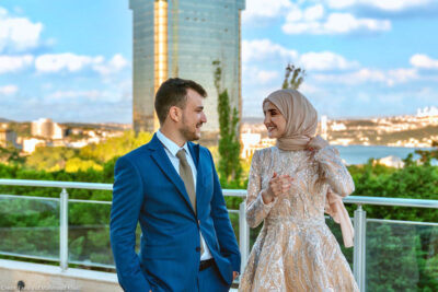 A photo of Mahmoud Khalil and Dr. Noor Abdalla.