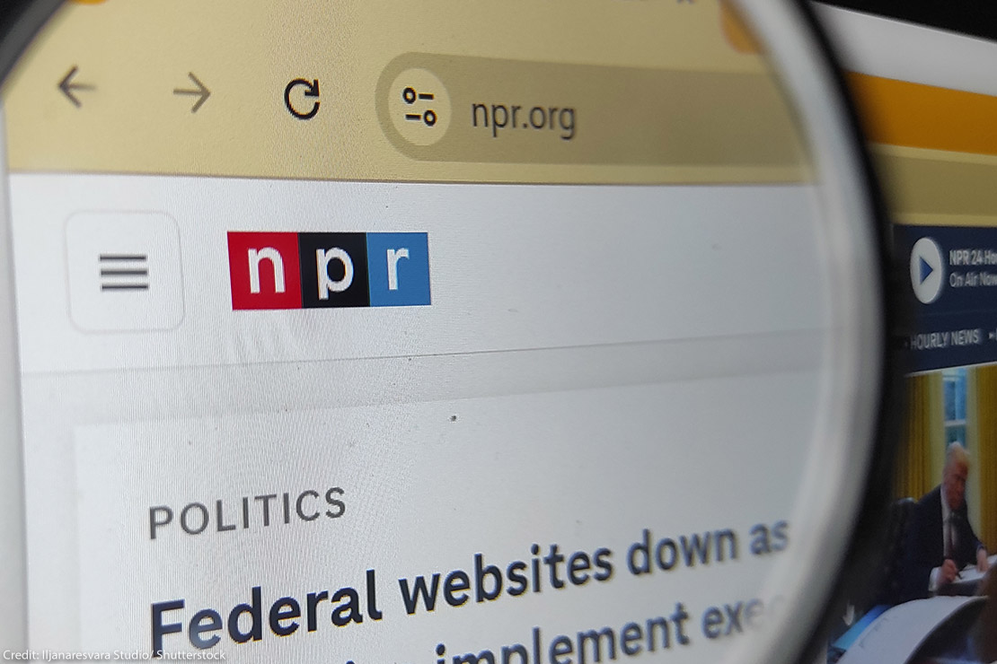 A close-up of a window on NPR's website.