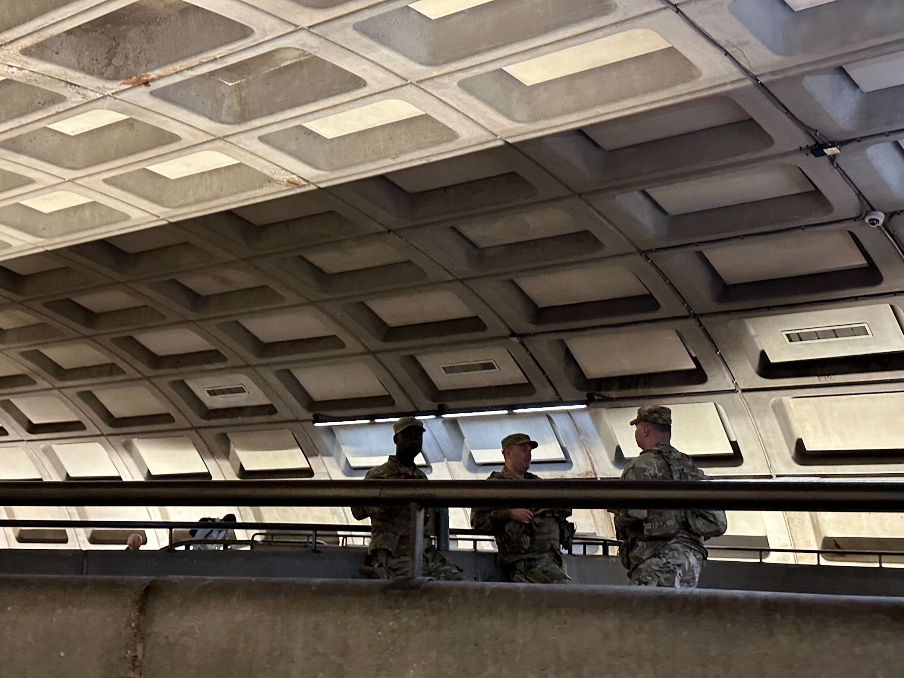 A group of National Guard troops in DC.