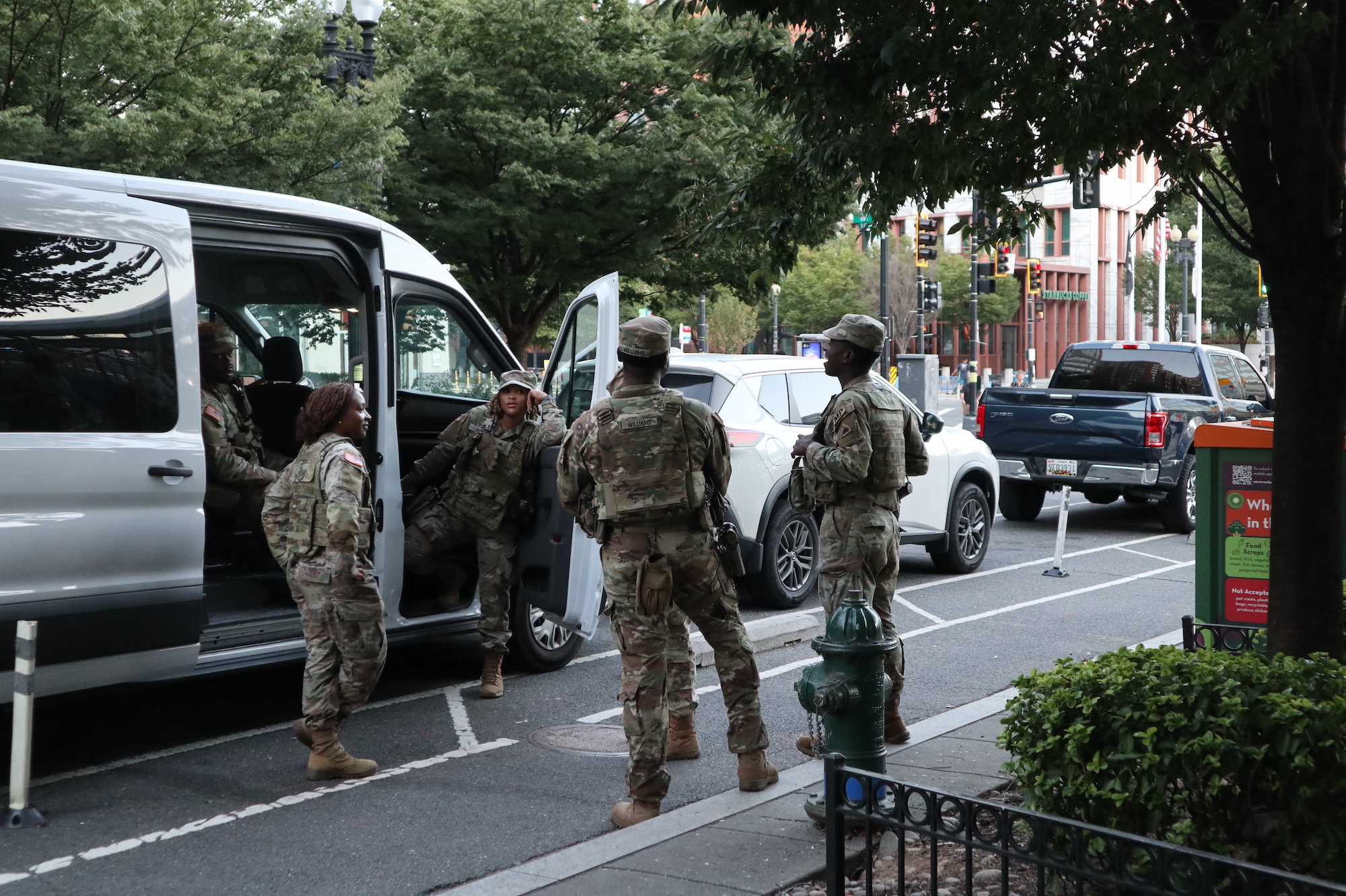 A group of National Guard troops in DC.