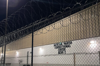 The exterior of a building at the Jackson Parish Correctional Center.